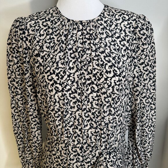 THE KOOPLES Silk Mini Dress Baroque Lace-Print 3 - Picture 5 of 9